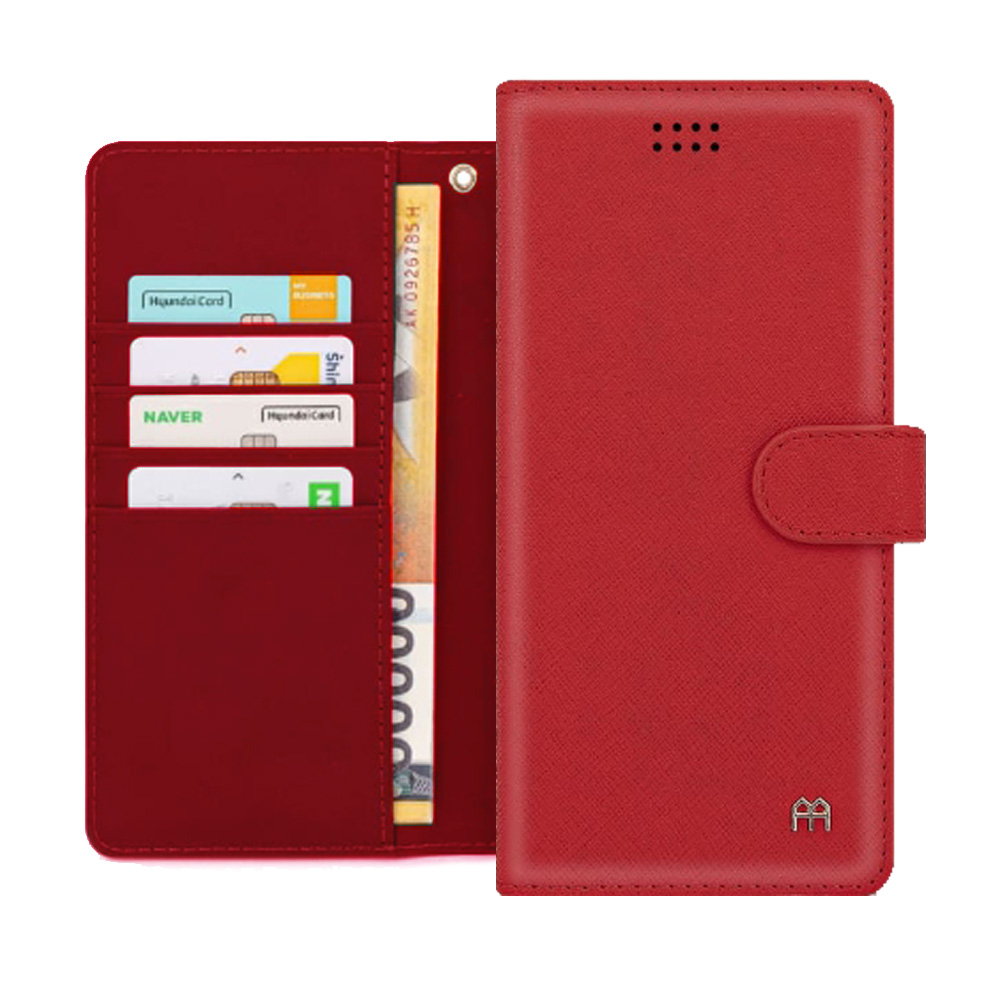 라피 카드 지갑 다이어리 케이스 레드, 갤럭시S20 플러스 - 상품 이미지