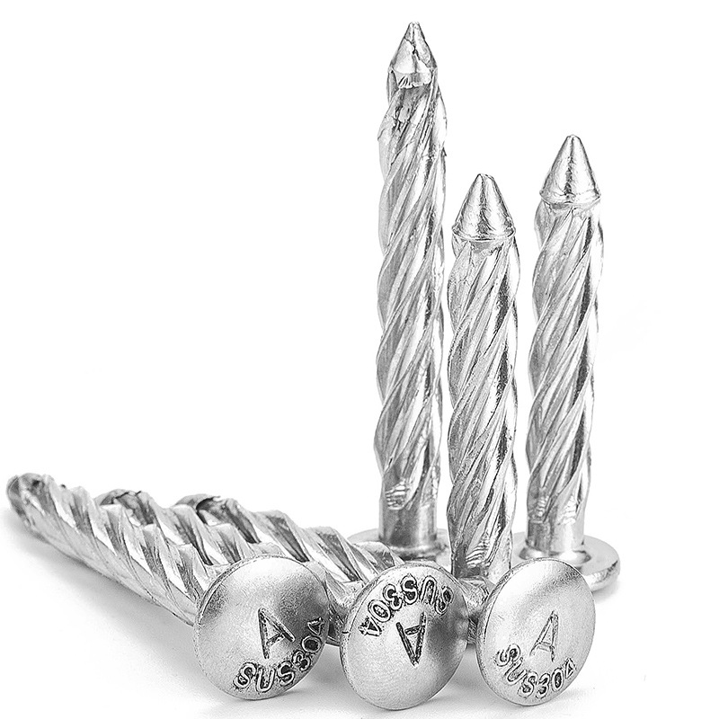 앵커볼트 대마선 나선형 콘크리트 못 스텐 스크류 산업용 100개 8x50mm 철도금 - 상세 이미지 4