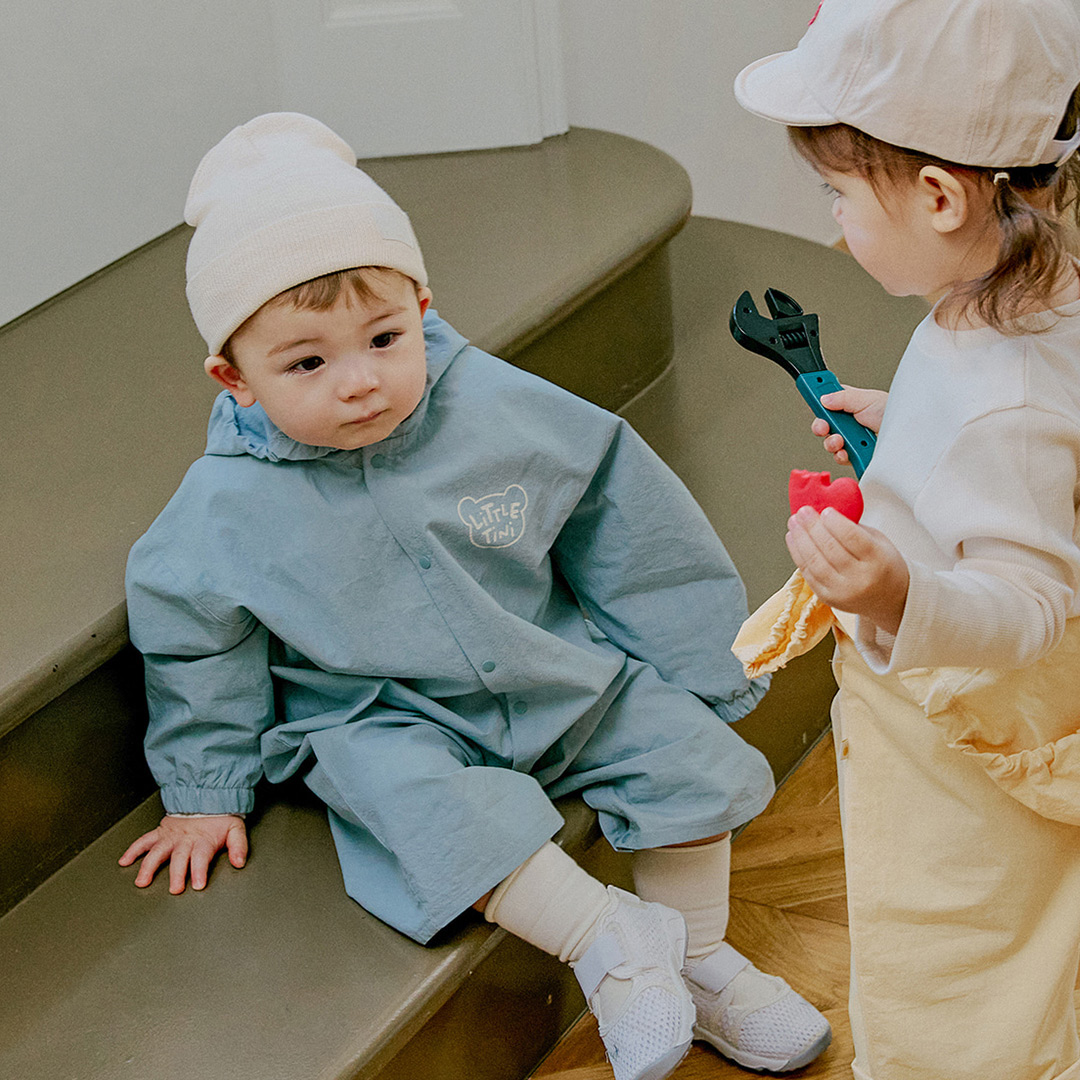 유아 돌촬영룩 바스락 외출 사각사각 우주복 블루 이미지 7