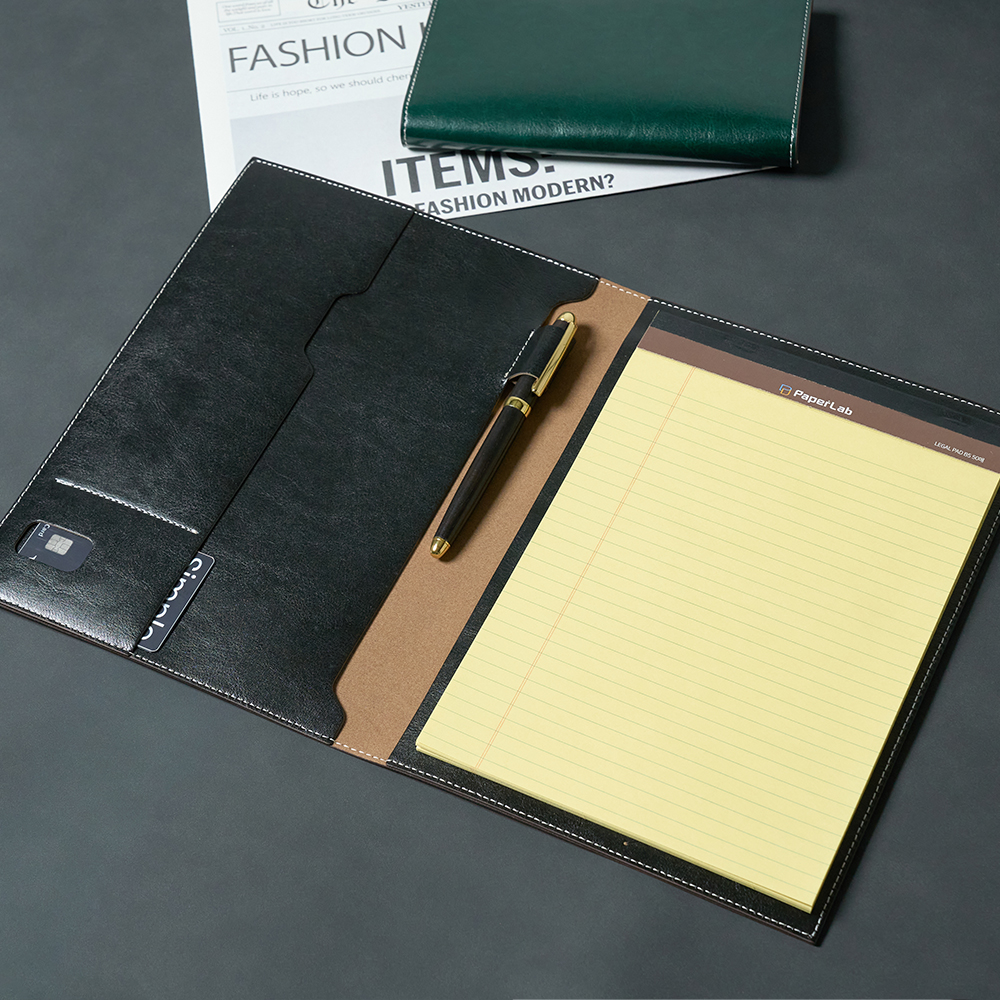 [각인가능] 오브리즈 공방클래식 가죽 메모패드+속지SET 리갈패드 포켓수납 A5 이미지 4