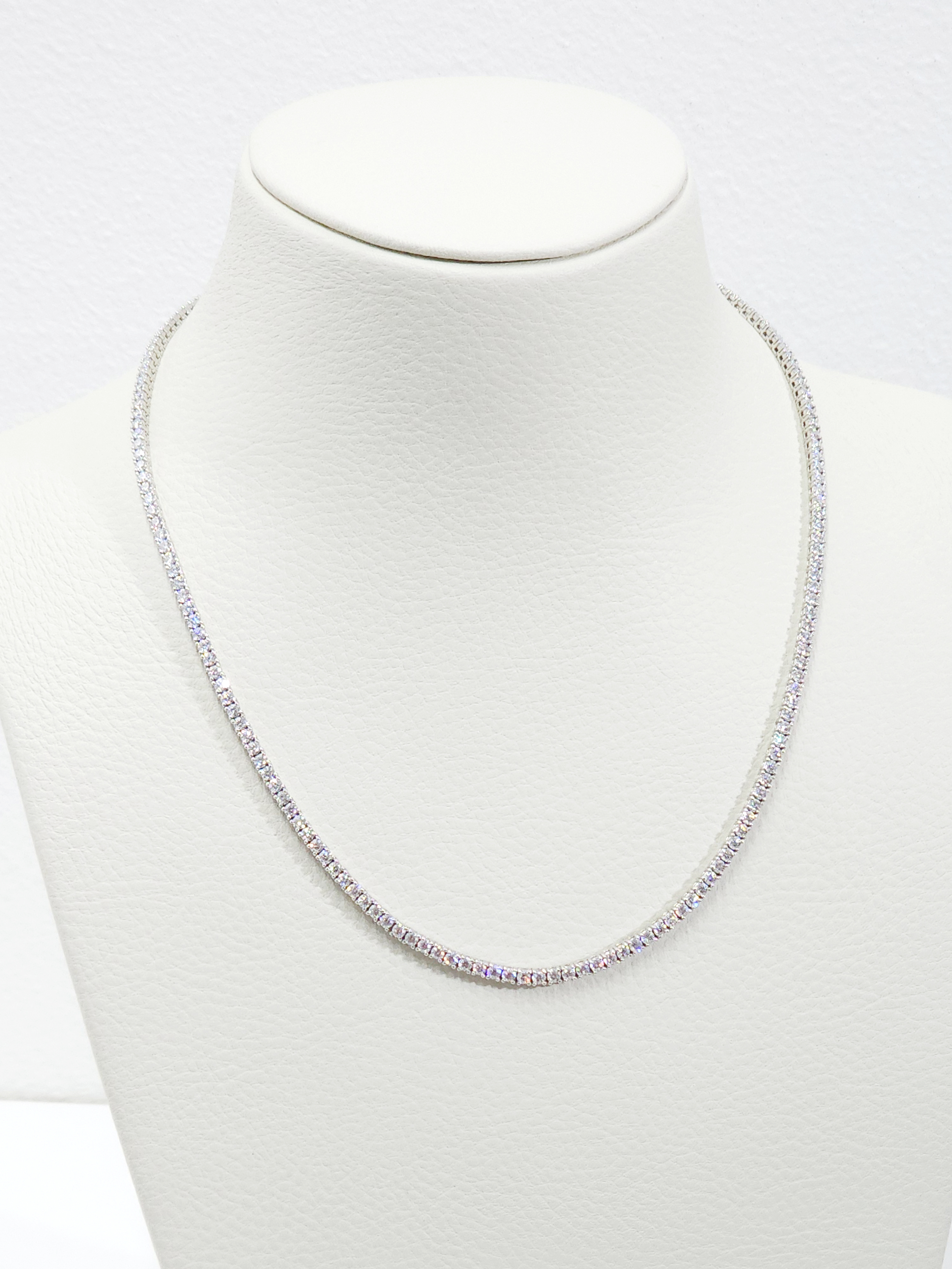 랩다이아 테니스목걸이 2mm 고퀄리티 랩다이아몬드14k 18k - 상세 이미지 5