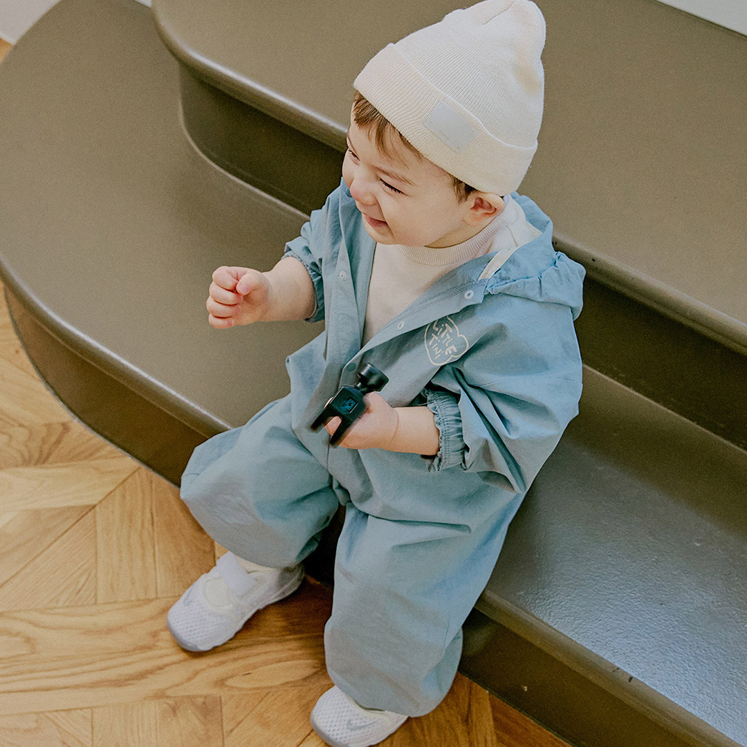 유아 돌촬영룩 바스락 외출 사각사각 우주복 블루 이미지 6