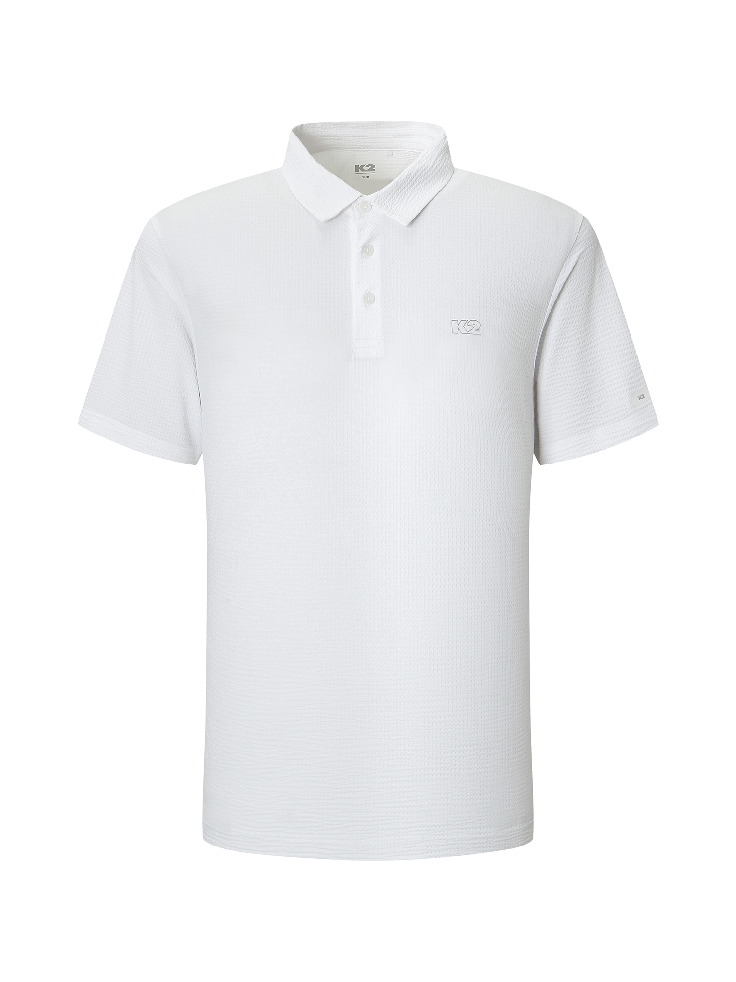 [본사직영] K2 남성 시원서커 ICE WAFFLE 폴로 ICE WHITE KMM25249I5 - 상품 이미지