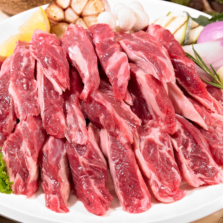 프리미엄 1+ 한우 등심 갈비살 모듬구이 300g : 더하이브 스토어