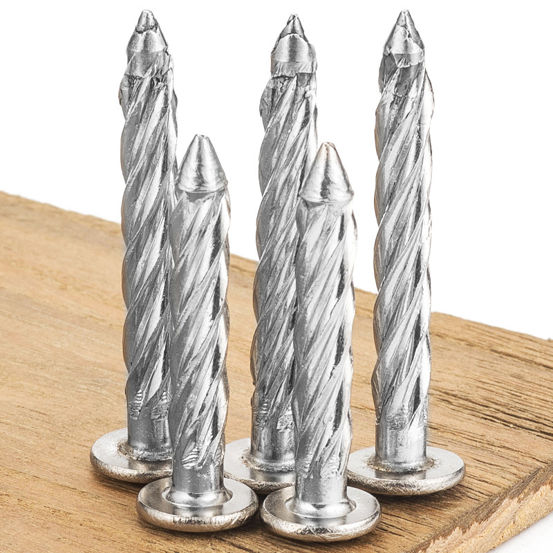 앵커볼트 대마선 나선형 콘크리트 못 스텐 스크류 산업용 100개 8x50mm 철도금 - 상품 이미지