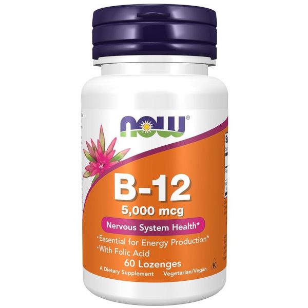 나우푸드 비타민 B-12 5000mcg 엽산 함유 60정 : 포마이웰빙