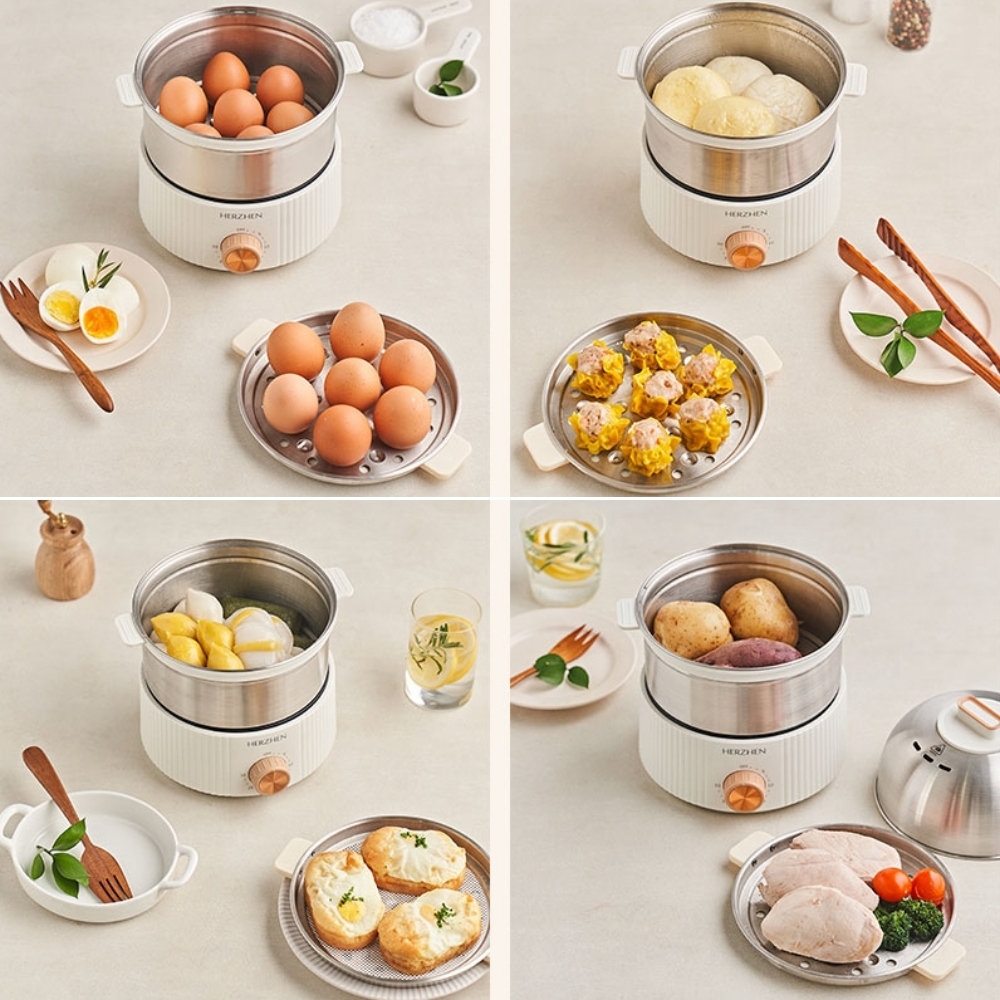 헤르젠 올스텐 3단 찜기 냄비 멀티 스팀 만두 야채찜기 찜솥 - 상세 이미지 5
