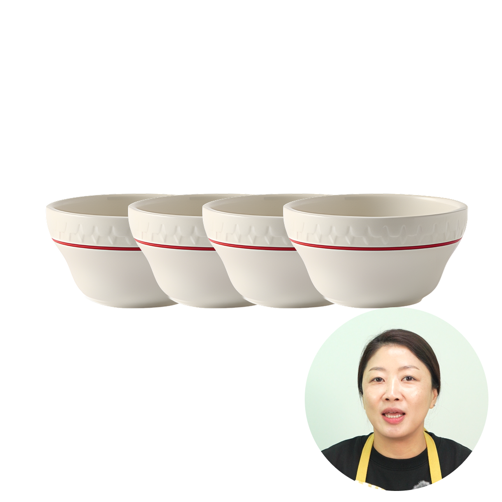 시라쿠스 쉐난고 카디날 카디널 국대접 국그릇 4개, 12.5cm - 상품 이미지
