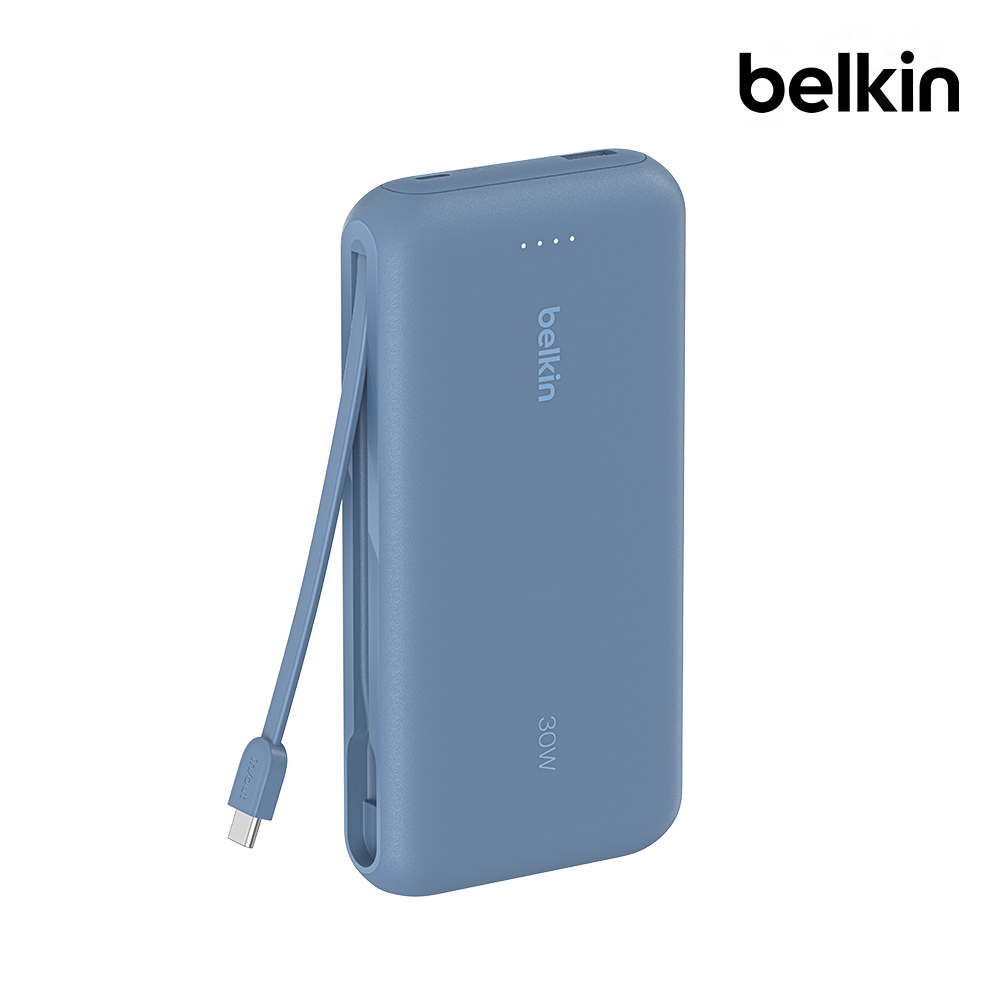 벨킨 케이블 일체형 30W 20000mAh 보조배터리 BPB024fq 블루(BPB024fqBL)