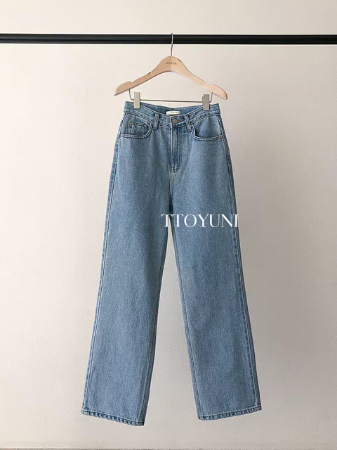 온스 OUNCE 도브 데님 중청 일자핏 코튼 떠유니 상세 이미지 2
