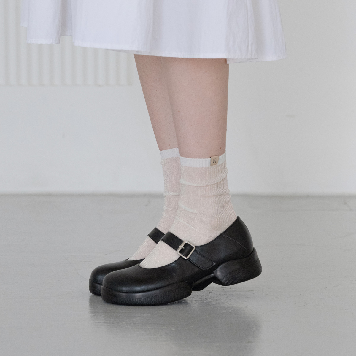 [GISSE 지쎄] 천연가죽 여성수제화 도로시 플랫폼 메리제인 통굽 로퍼 GIS-46215