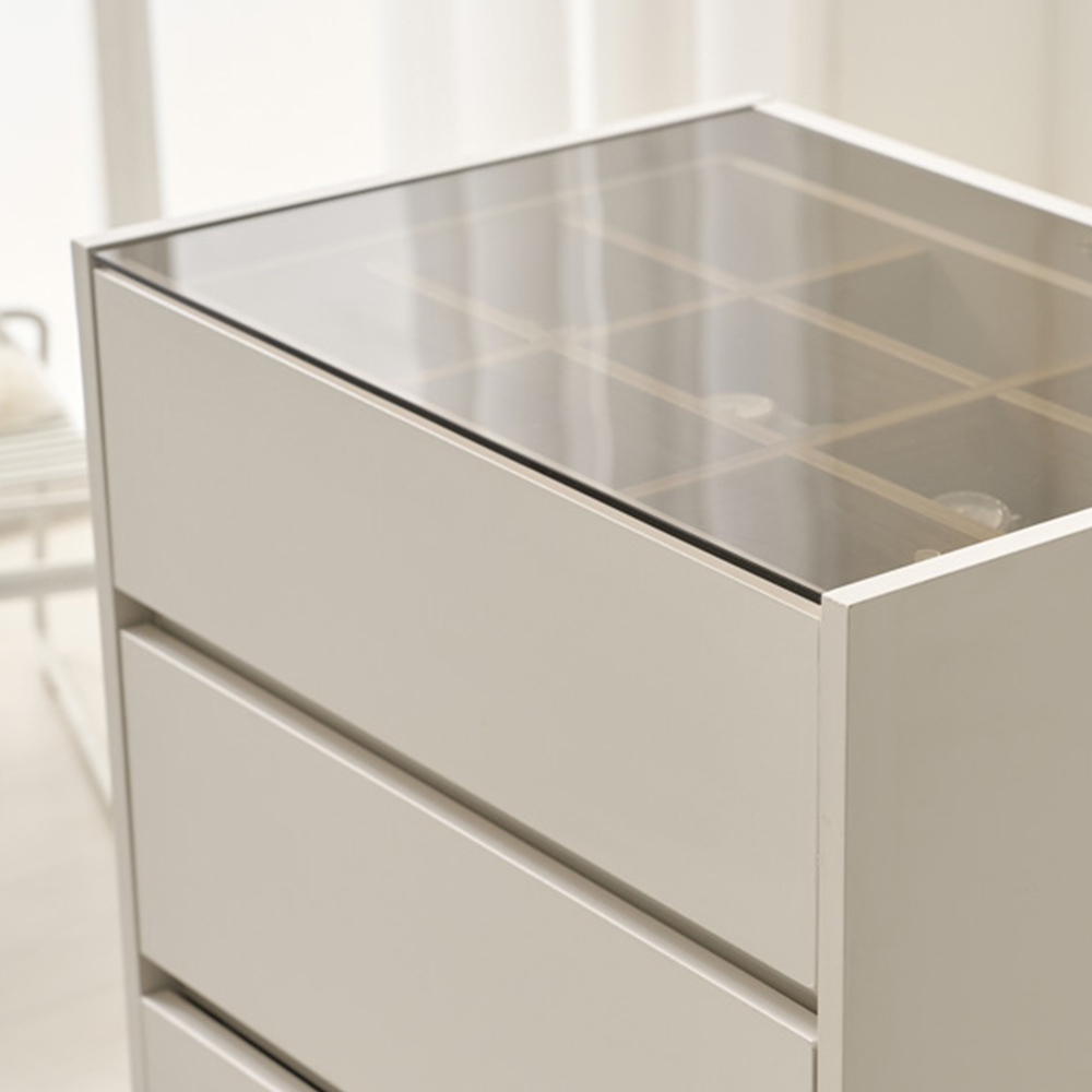 엔터드 옷 서랍장 드레스룸 아일랜드 모듈수납장 550x400x780mm, 4단, 화이트