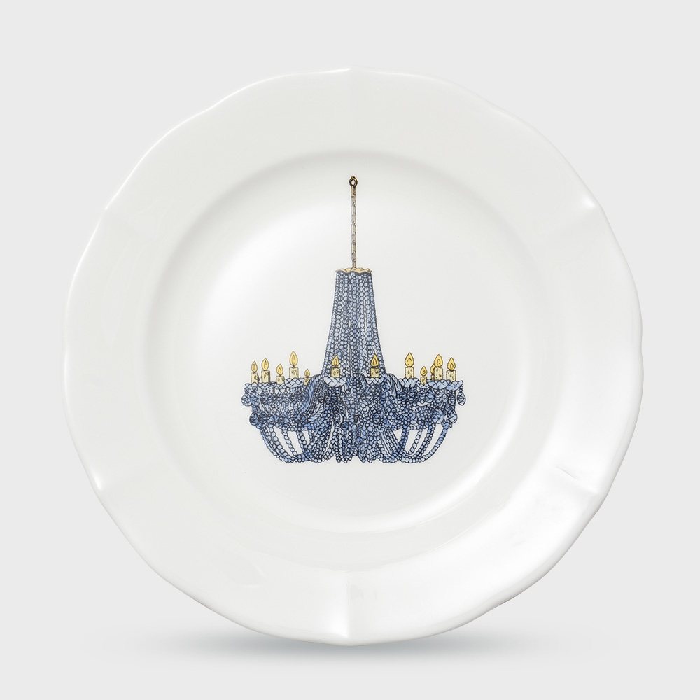 [한국도자기X티보에렘] 오브제 43. 8인치 접시 20CM 1P (Crystal chandelier) - 상품 이미지