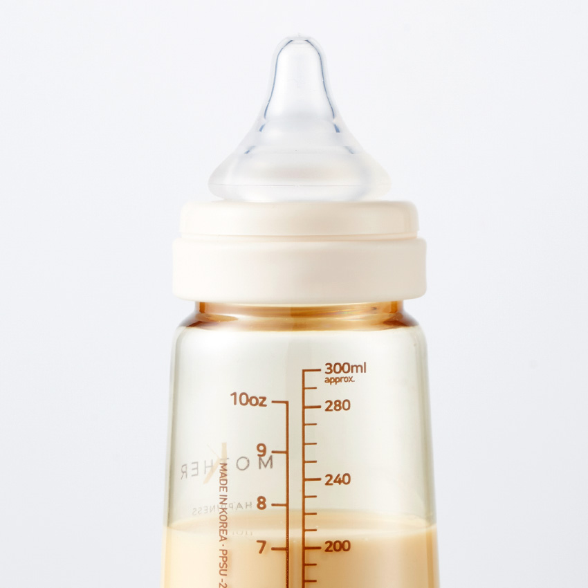 마더케이 신생아 PPSU 젖병 배앓이 방지 (노꼭지) 280ml, 2개, 크림 - 상세 이미지 4