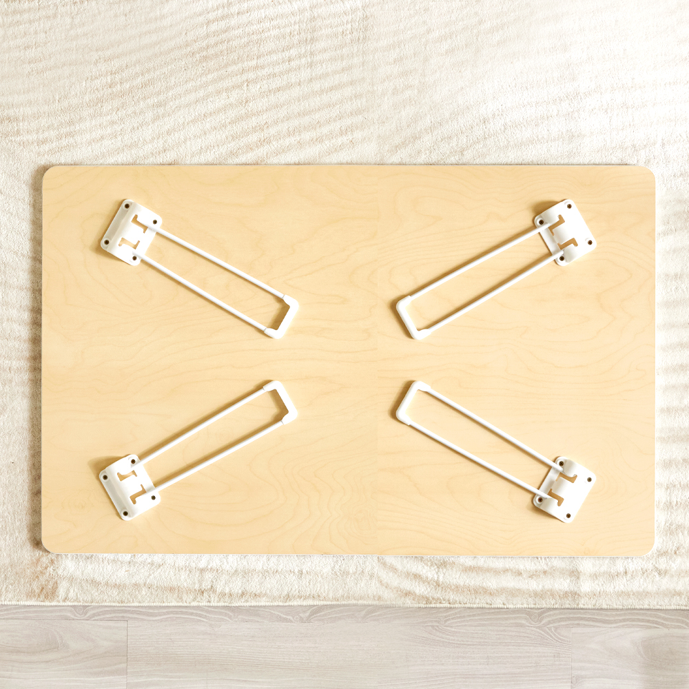 접이식 좌식 밥상 테이블 낮은밥상 600x480 사각 화이트