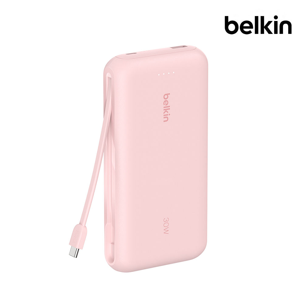 벨킨 케이블 일체형 30W 20000mAh 보조배터리 BPB024fq 핑크(BPB024fqPK)