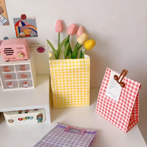 체크 종이 봉투 생일 선물 포장 답례품 각대봉투 구디백 포장지 실사용 후기 | 효과 있을까? - 상품 이미지 3