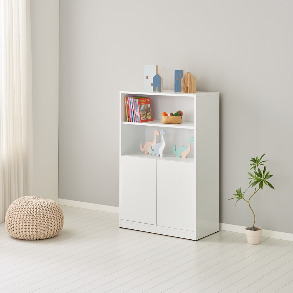 아이니 만화책장 낮은 파티션 침대옆 폭좁은 미니 아이방책장 800x400x1208mm, 4단, 민트 - 상세 이미지 4