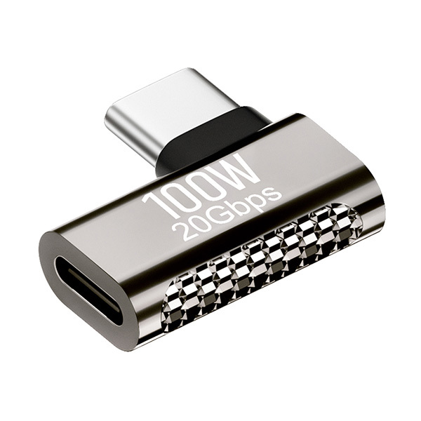 CtoC 젠더 C타입 ㄱ자 90도 연장 100W 20Gbps 8K 60Hz 듀얼모니터연결 - 상세 이미지 2