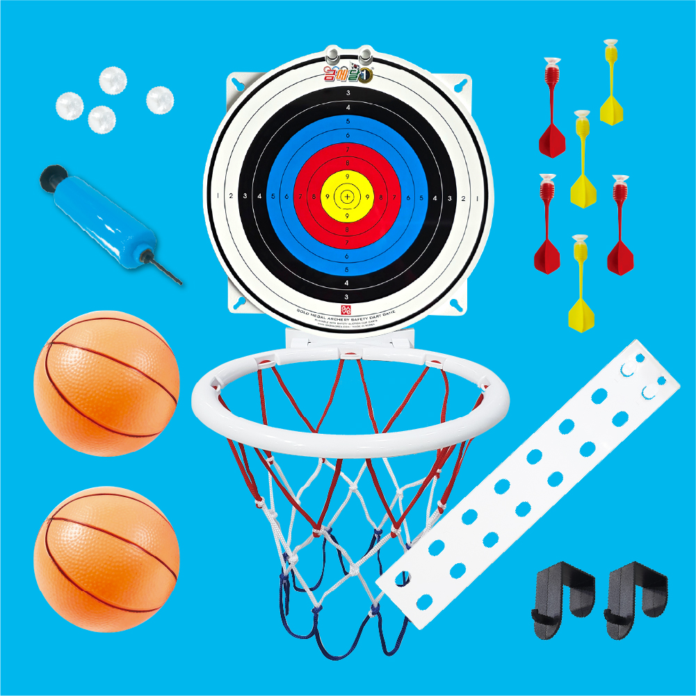 금메달 7단조절 키높이 양궁농구다트(중형) 유아농구 어린이 미니골대