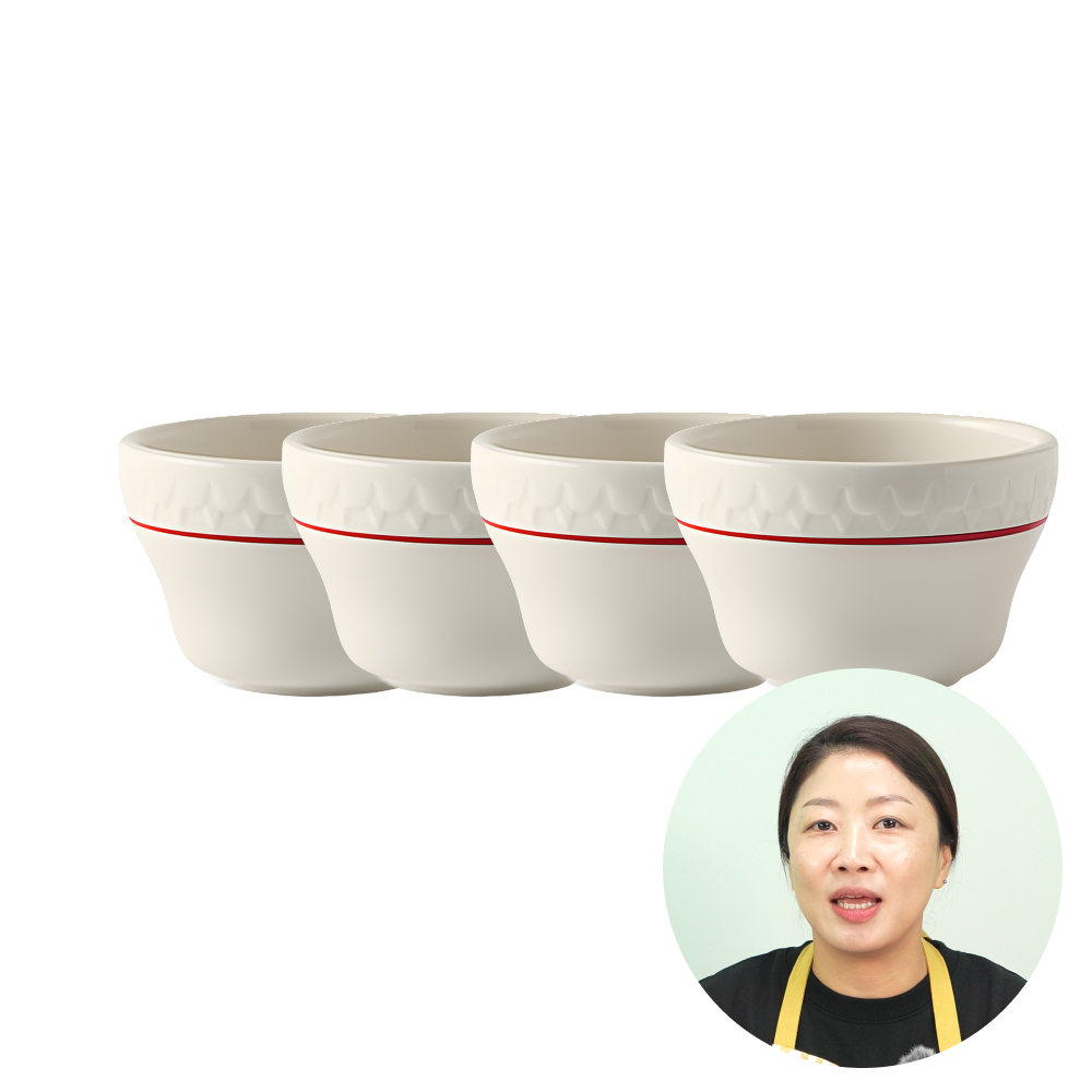 시라쿠스 쉐난고 카디날 카디널 밥그릇 밥공기 4개, 10cm - 메인 이미지