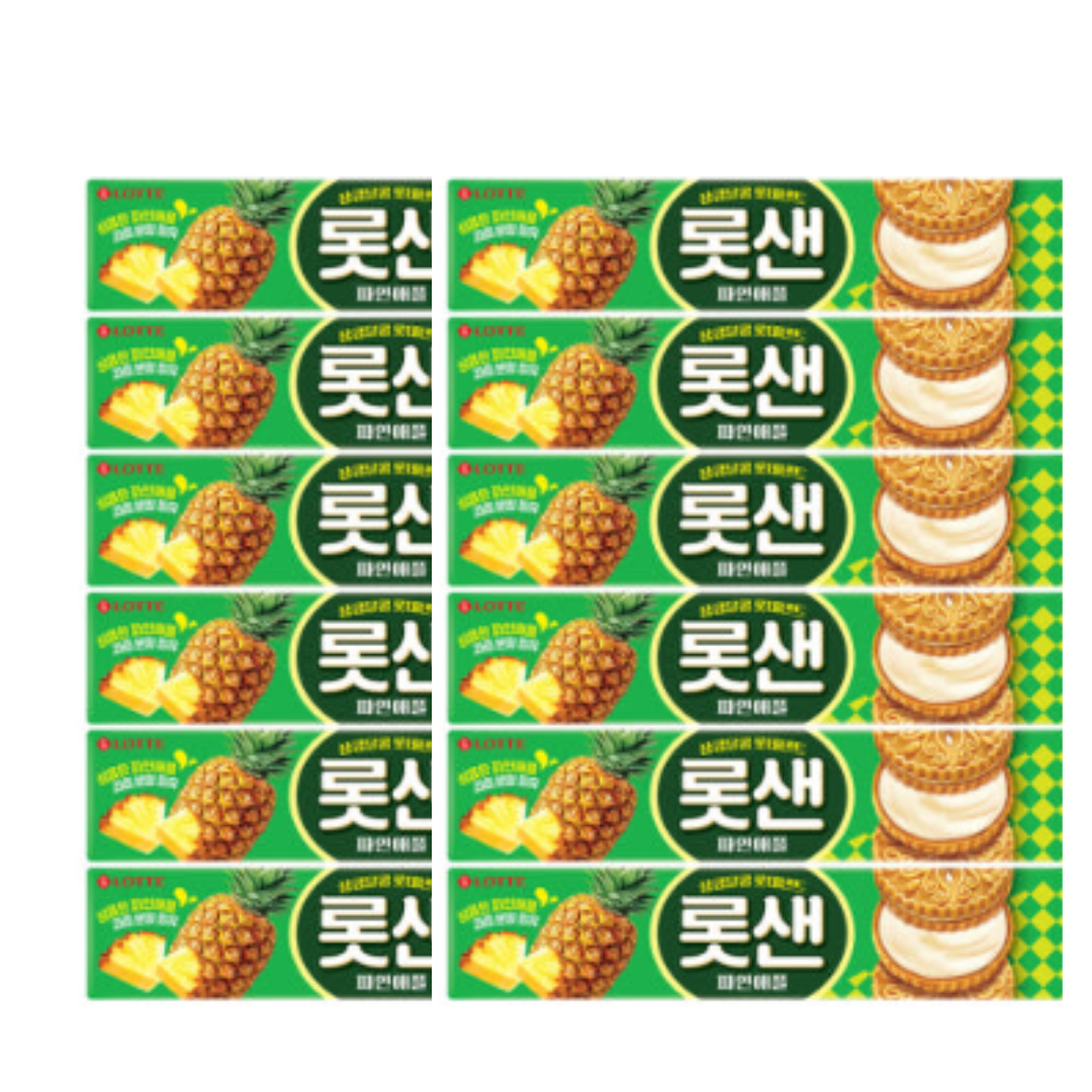롯샌 파인애플 12개 달콤 당충전 아이 하원 과자 간식 : 비엔에스토어