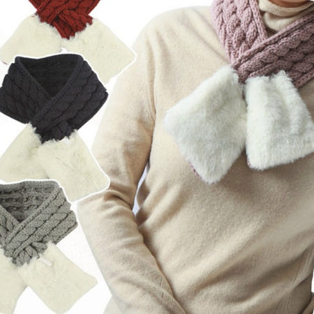 목도리 퍼 겨울 보온 꽈배기 니트 목감기 방지 겨울용