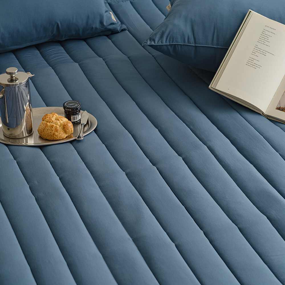 바자르 침대패드 먼지없는 극세사 몽실몽실 사계절 알러지케어 이불 고정밴드 SS