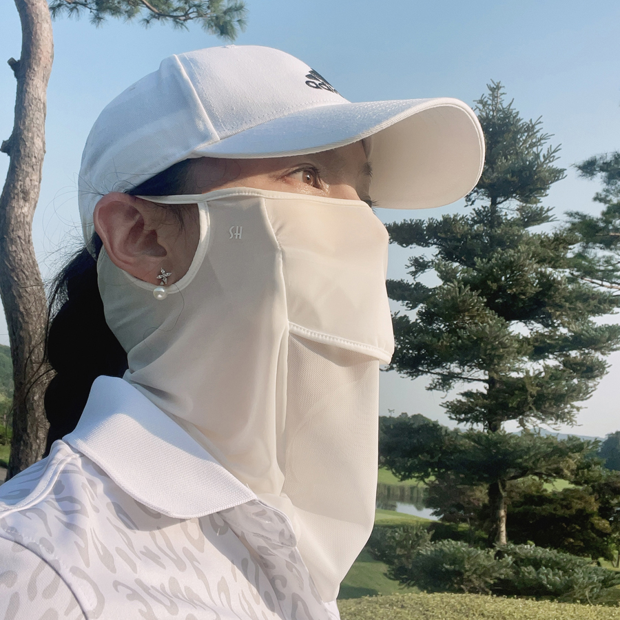 파크골프 마스크 라운딩 필드 쿨링 롱넥 목 햇볕 커버 냉감 자외선 차단 골프용 햇빛가리개 - 상세 이미지 2