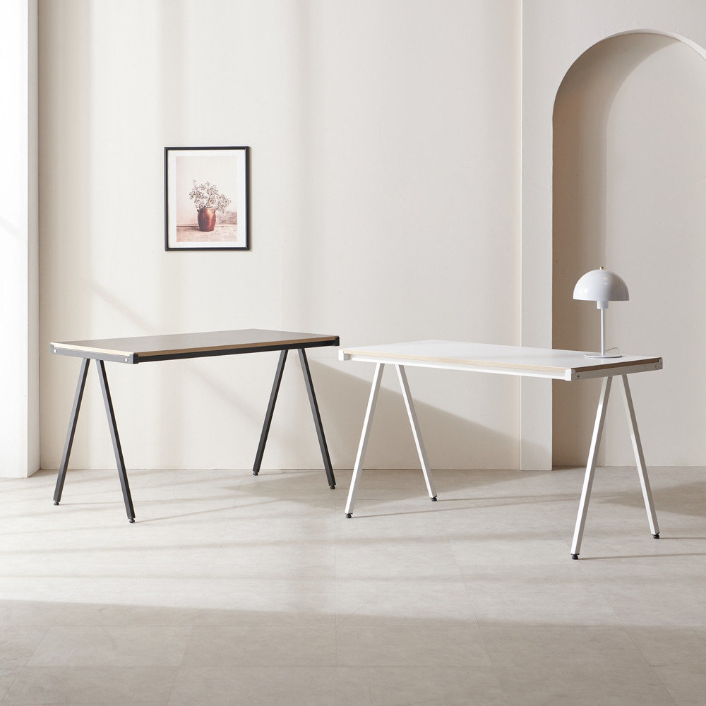 데이멜로 중학생책상 고등학생 책상겸테이블 대학생 철제책상 1200x600x720mm, 화이트 - 상세 이미지 3