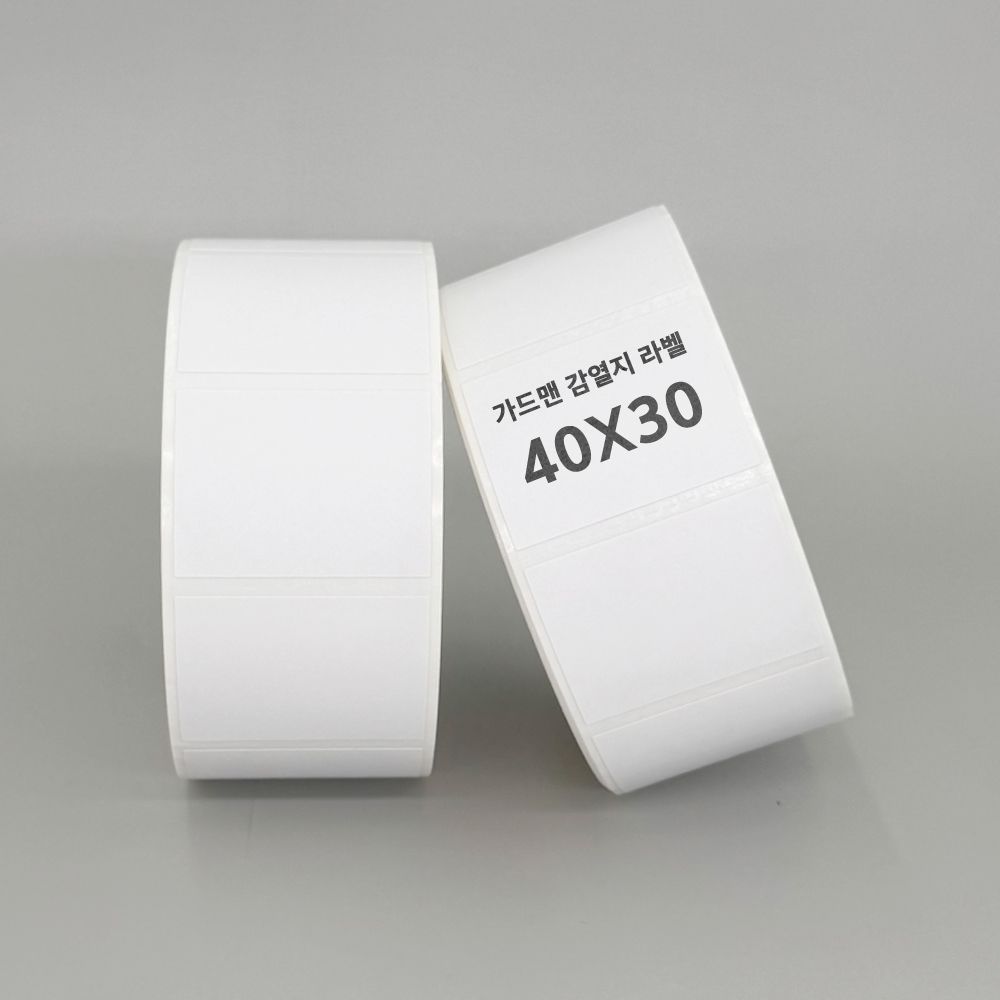 스티커 라벨지 감열지 감열라벨 바코드라벨 롤라벨 40mm X 30mm 1500장 - 메인 이미지