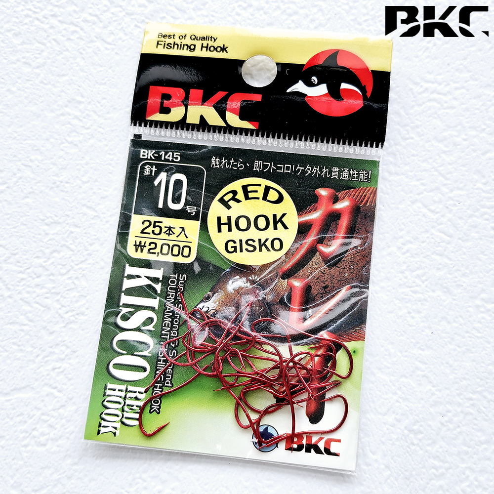 백경 도다리바늘 BK-145 10호, 레드 - 상품 이미지