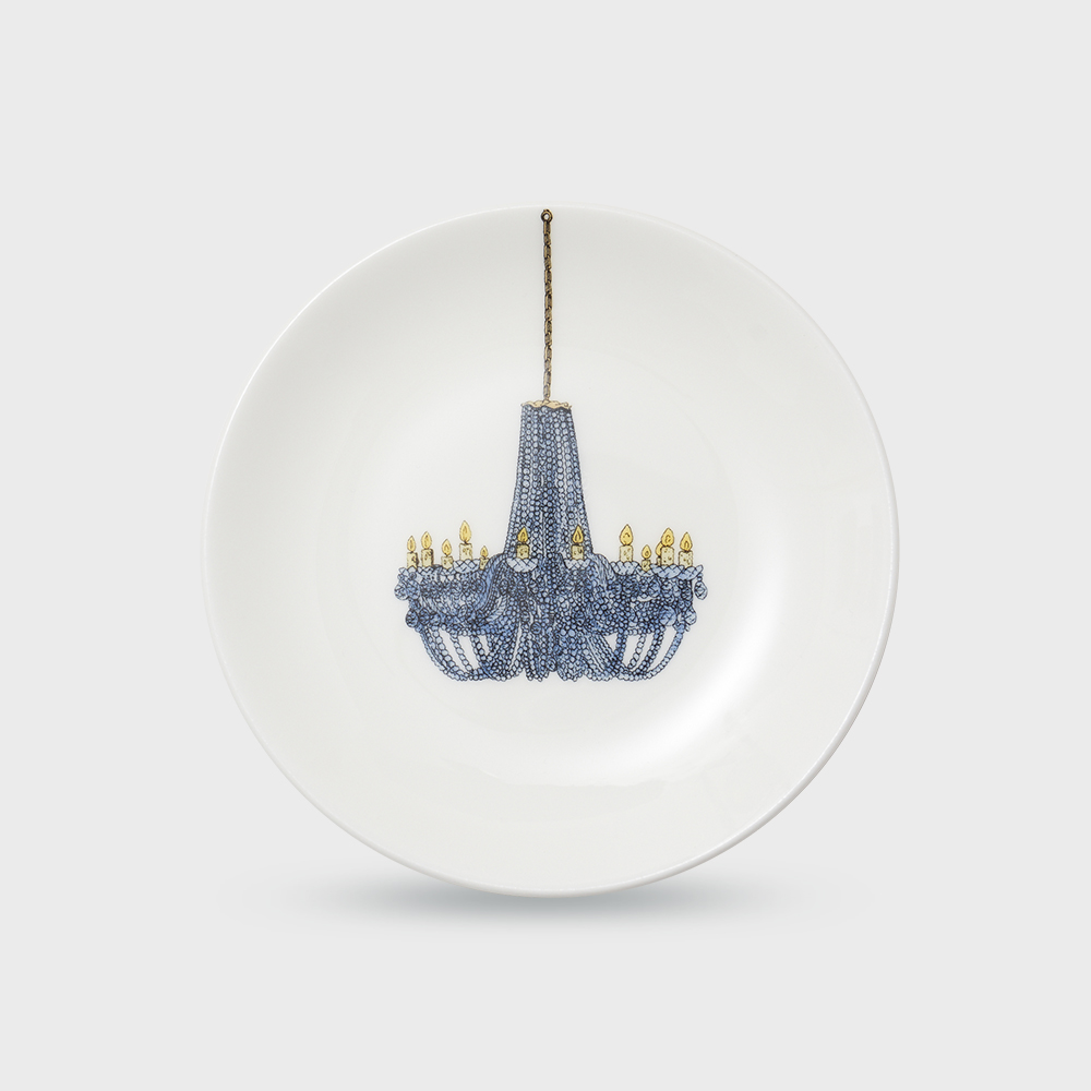 [한국도자기X티보에렘] 오브제 36. 5인치 접시 12.6CM 1P (Crystal chandelier) - 상품 이미지