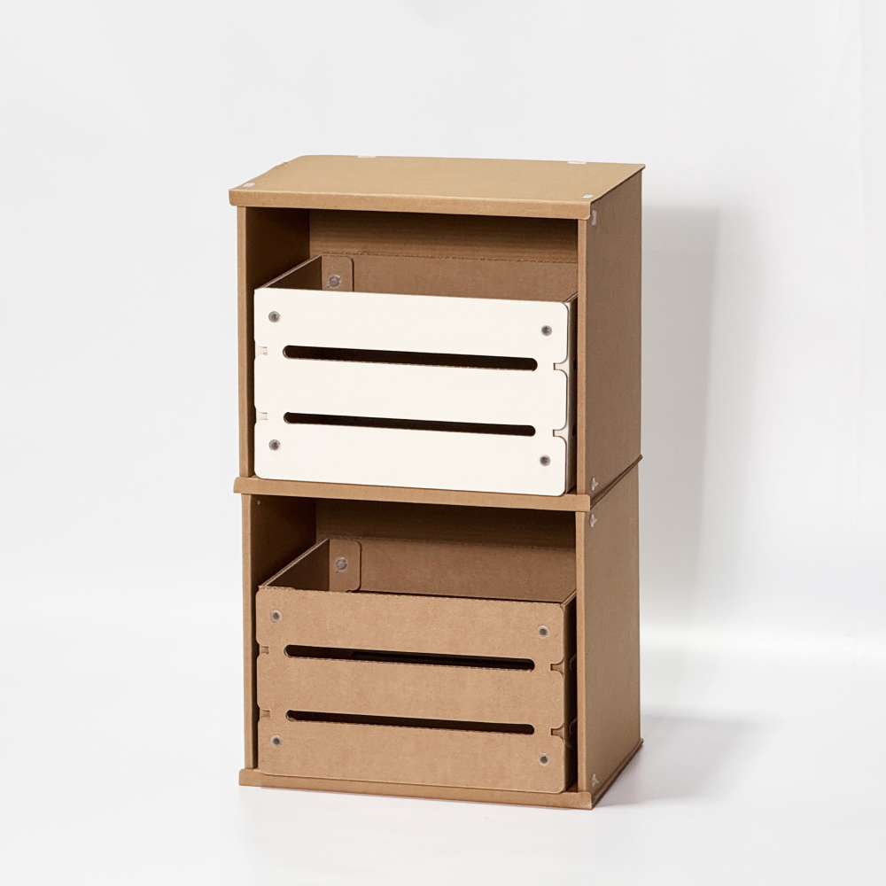 사과상자 공간박스 큐브 수납 보관함 와인 생필품 팬트리 정리함 380x290x230, 1단, 크라프트(1개입)