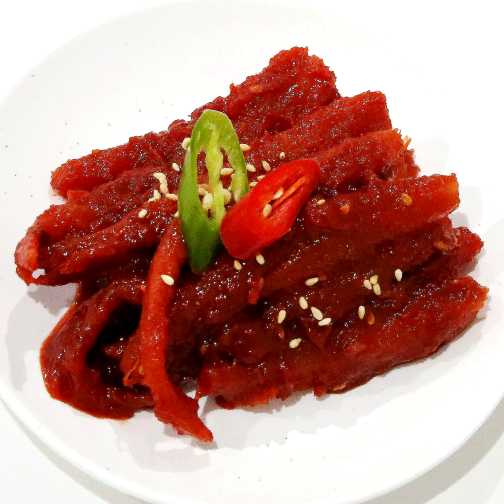 더덕무침 장아찌 2kg 4kg 16kg 고추장 양념 대용량 업소용 강릉 식당 강원도 구이 반찬 - 상품 이미지