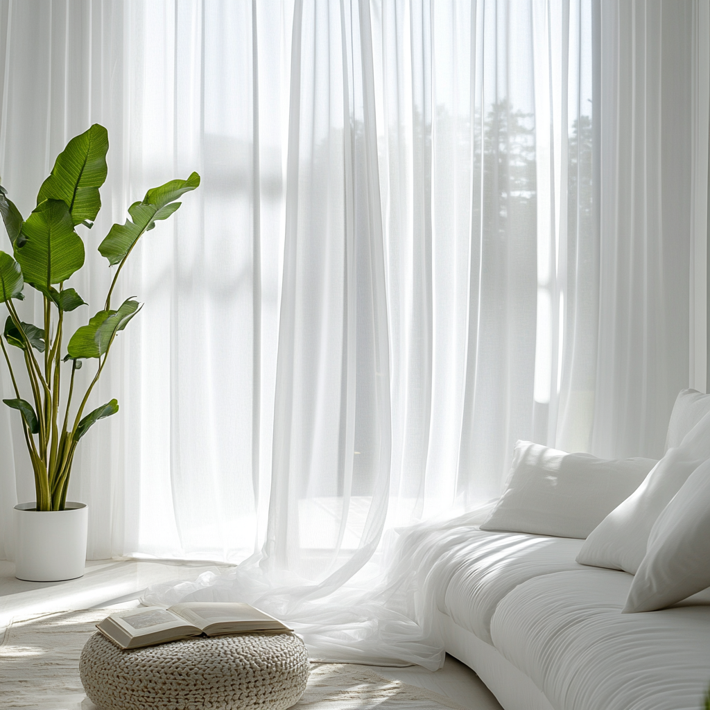 커버 쉬폰 커튼 도톰한 이음선 없는 차르르 커튼