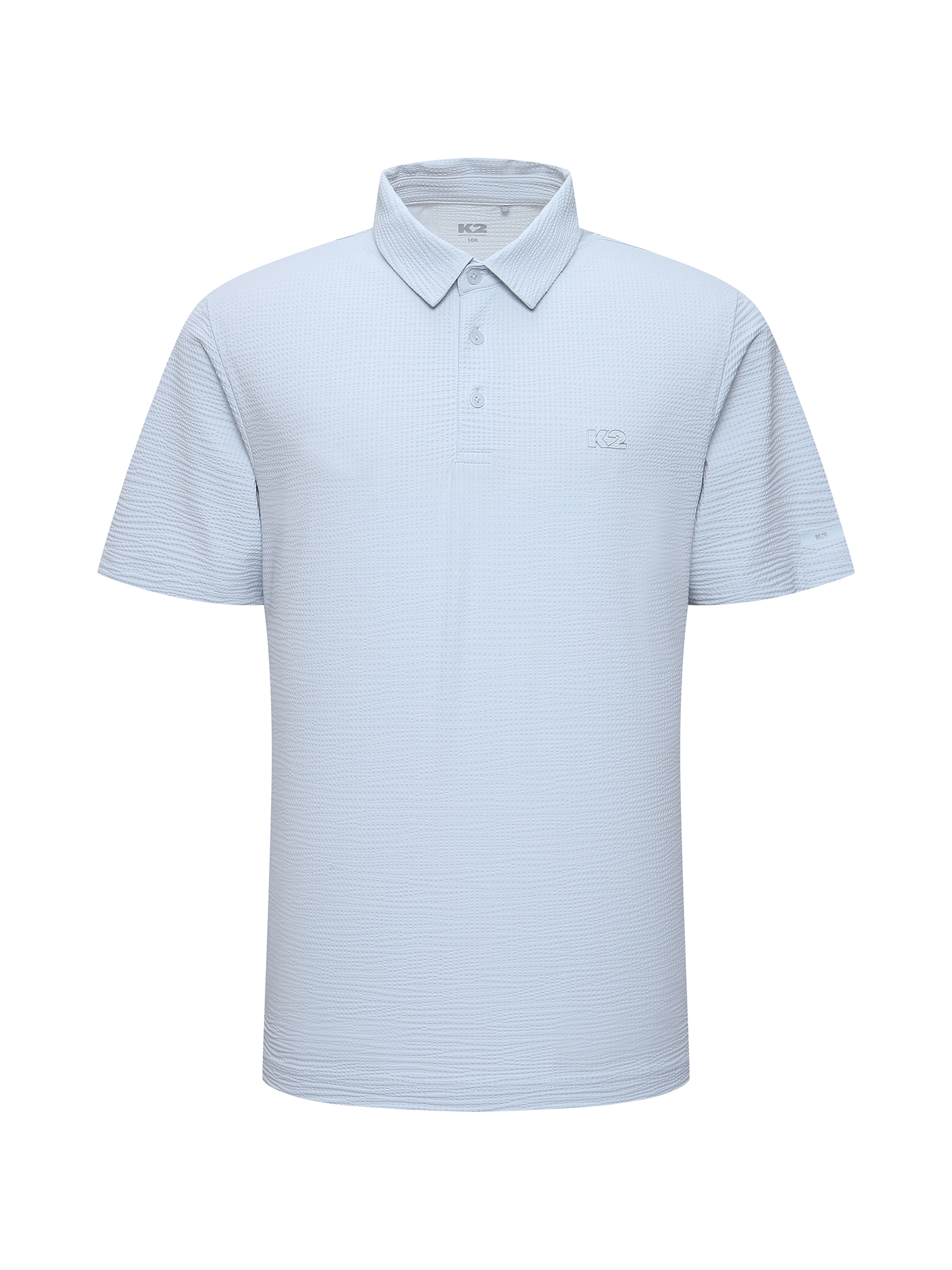 [본사직영] K2 남성 시원서커 ICE WAFFLE 폴로 ICE LIGHT BLUE KMM252497I