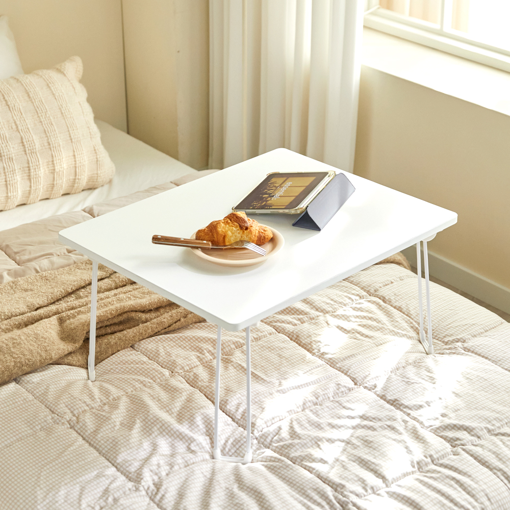접이식 좌식 밥상 테이블 낮은밥상 600x480 사각 화이트