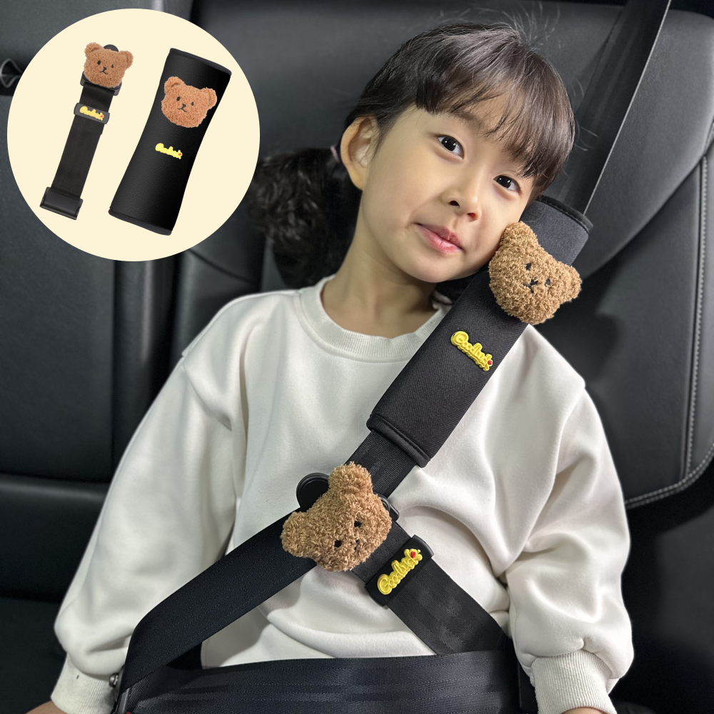 어린이 안전벨트 가드 목쓸림 방지 쿠션 - 상품 이미지