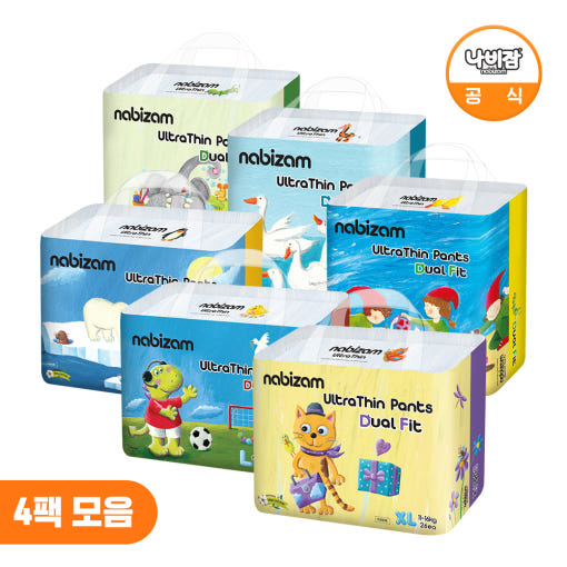 나비잠 기저귀 울트라씬듀얼핏 썸머팬티 6팩