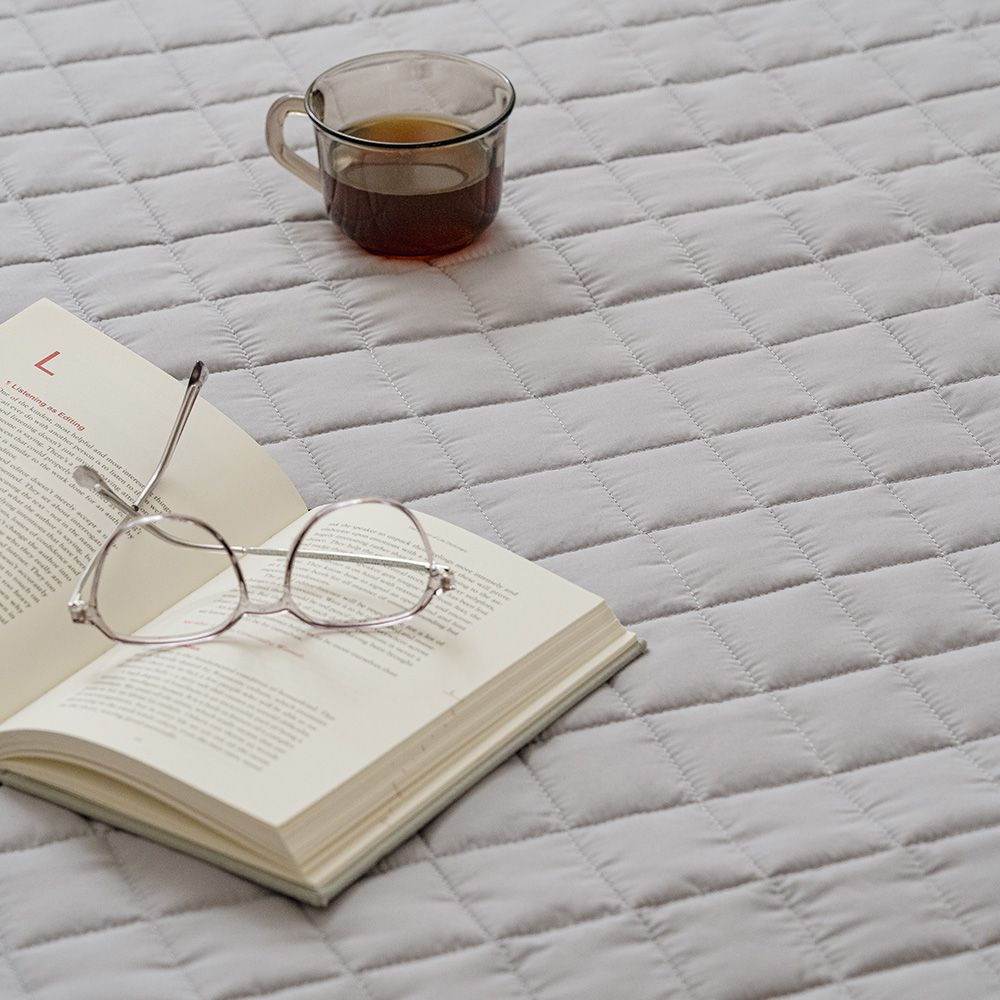 바자르 침대패드 먼지없는 극세사 몽실몽실 사계절 알러지케어 이불 고정밴드 SS