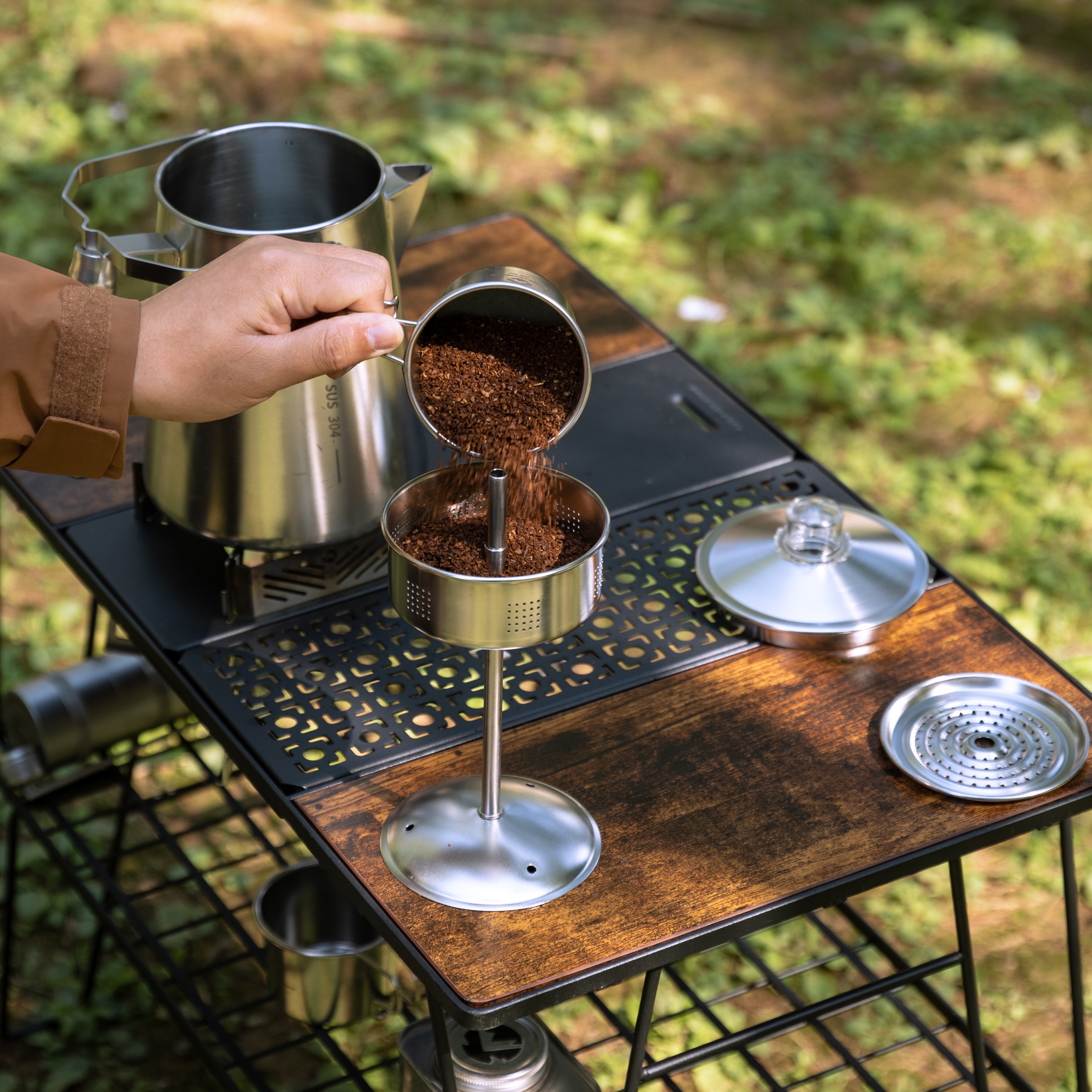 캠핑문 퍼콜레이터 커피 메이커 주전자 SW-7