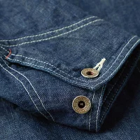 풀카운트 2015-1 Denim Chore Jacket 밀리터리 데님 워크 재킷 - 상세 이미지 4