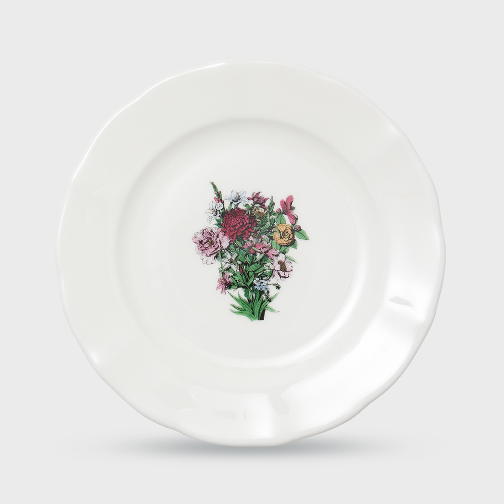 [한국도자기X티보에렘] 오브제 22. 6인치 접시 17CM 1P (Bouquet) - 상품 이미지