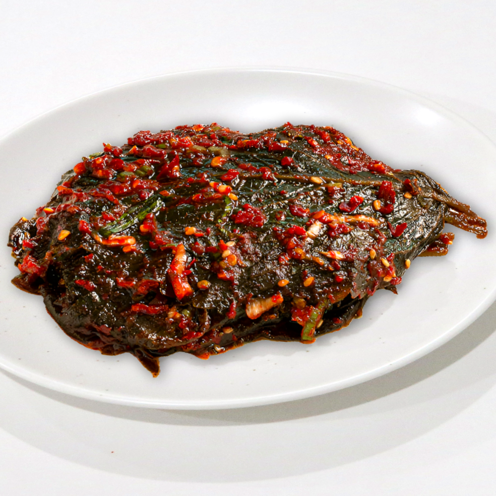 양념 깻잎지 무침 장아찌 대용량 가정용 업소용 식당 도매 삭힌 깻잎 절임 4kg, 1개 - 메인 이미지