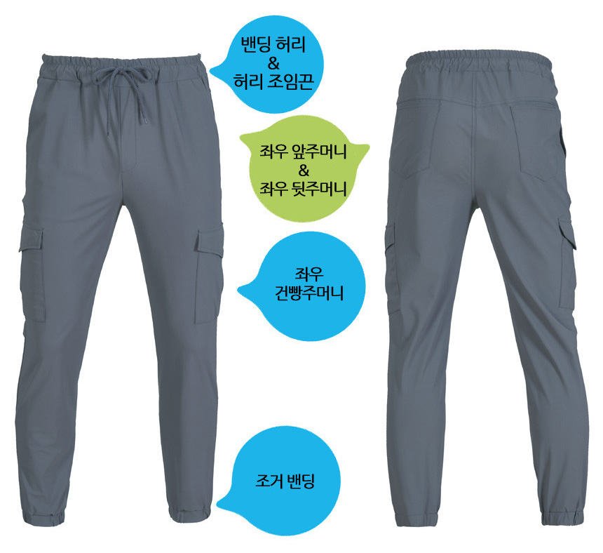 국산 여름노가다바지 남자 춘하작업복하의 여름용 현장작업복 공사장 일복 이미지 8