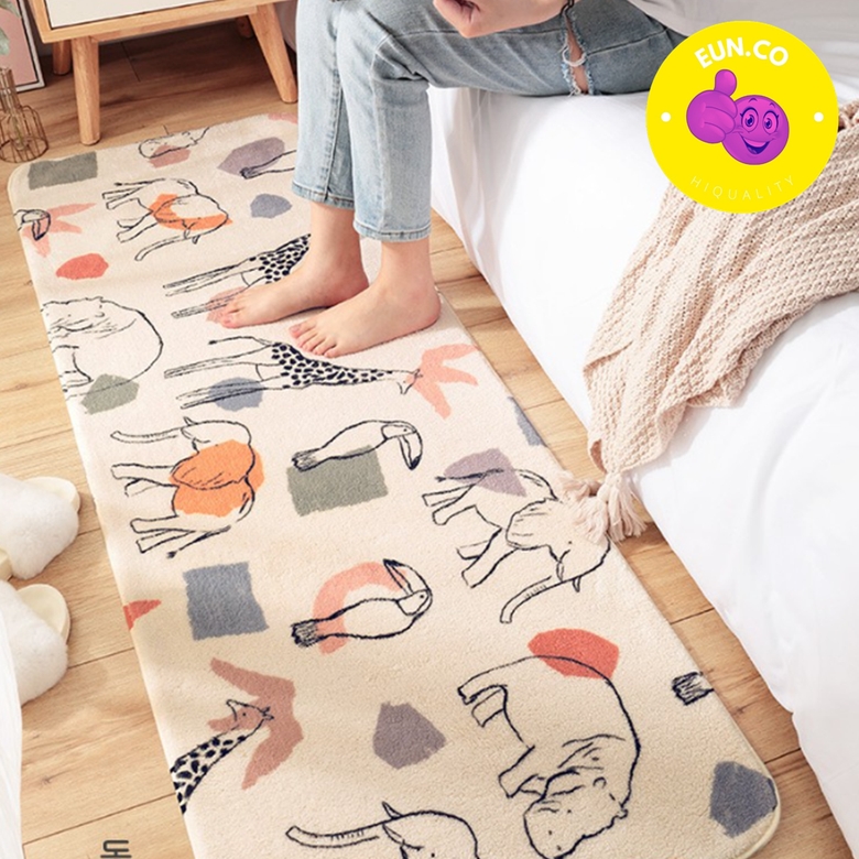 패브릭 디자인 발매트 순면 극세사 주방바닥 침실 소형러그