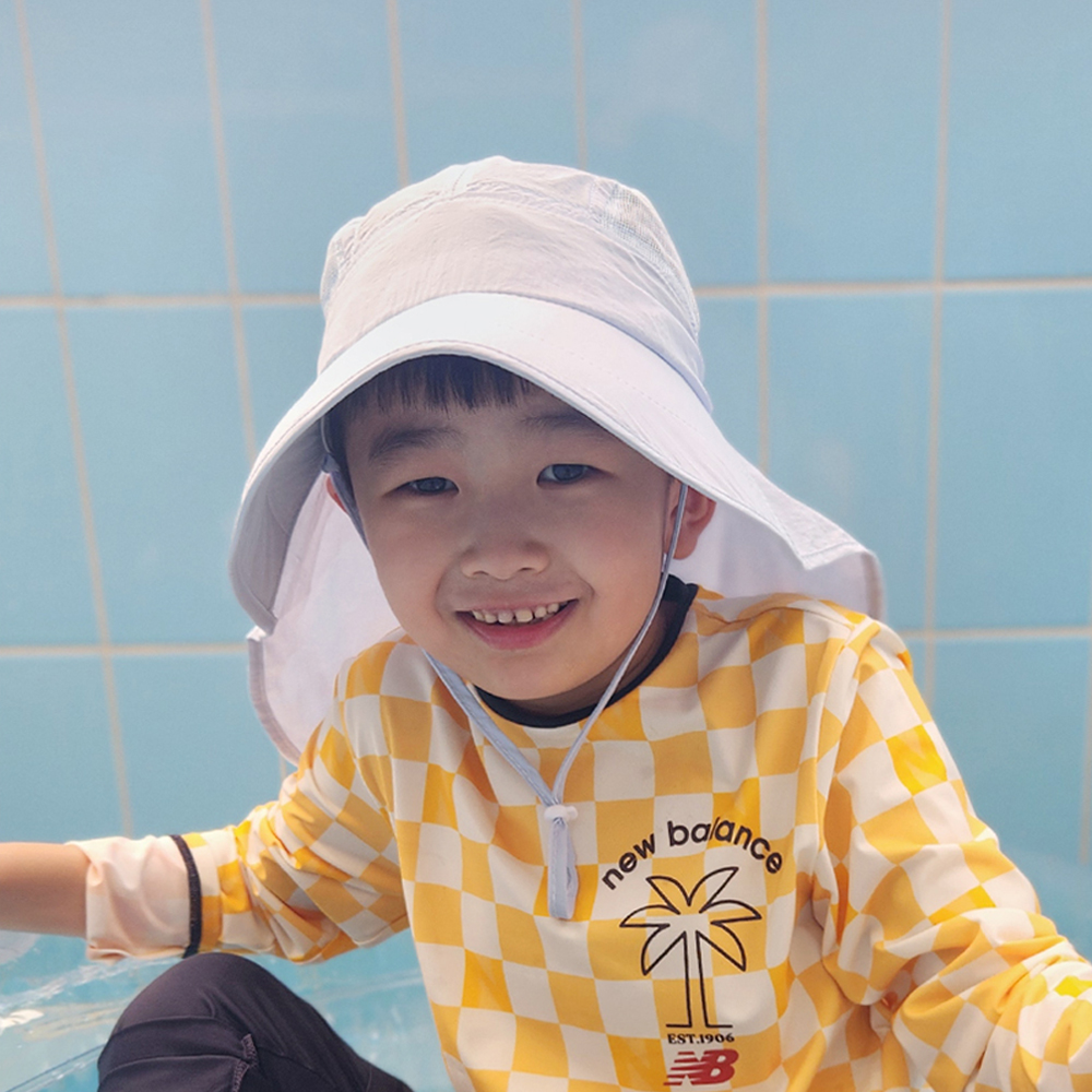 키즈 유아 아기 플랩캡 물놀이모자 버킷햇 아쿠아 여름 아동 와이드 상품 이미지