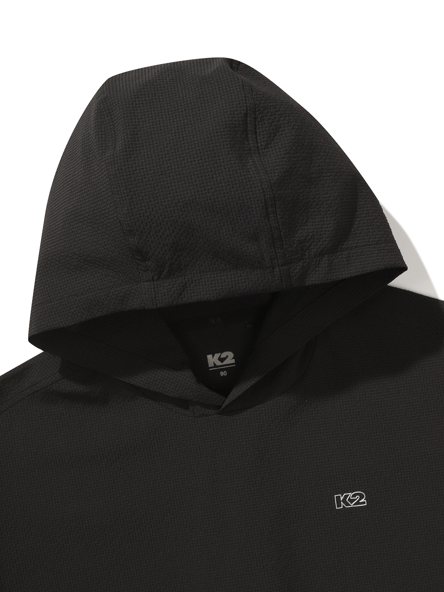 [본사직영] K2 여성 시원서커 DRY ICE 우븐 반팔 후디 W ICE BLACK KWM25256I1 - 상세 이미지 3