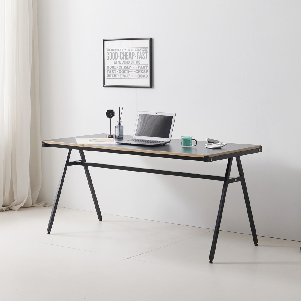 데이멜로 게이밍책상1500 1인용 2인용 컴퓨터책상 듀얼모니터 책상 1500x750x720mm, 블랙